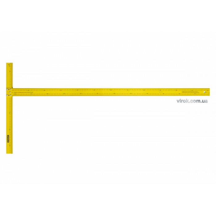 Кутник Т-подібний STANLEY : L= 122 см, для розкрою г/к плит, з дюймовою і метричною шкалами