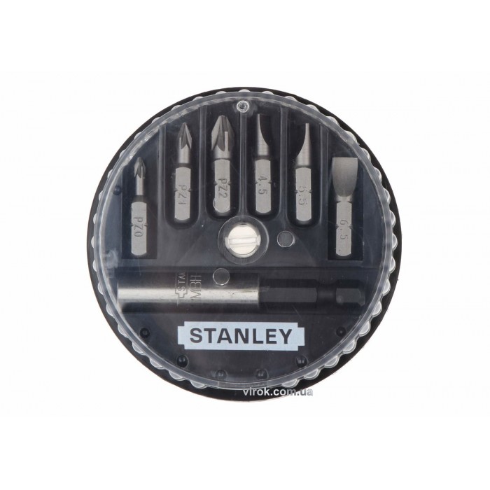 Набір насадок викруткових STANLEY : 1/4", SL, PZ, магнітний тримач, 7 шт