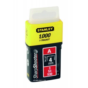 Скоба для степлера STANLEY "Light Duty" тип "А", h= 4 мм, 1000 шт.