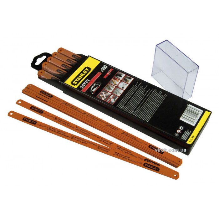Полотно по металу STANLEY : 24зуб/1" L= 300 мм, молібденове 1 шт.