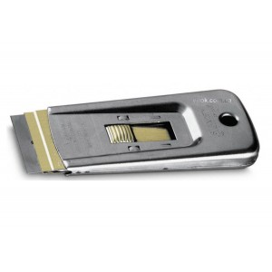 Скребок STANLEY металевий з висувн. лезом для скла і керамічних плит з запасними лезами, 40х95 мм