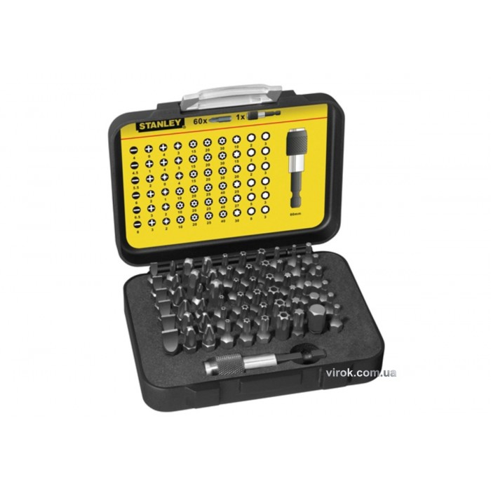 Набір викруткових насадок STANLEY "Expert" з швидк. магнітним тримачем, 61 шт.