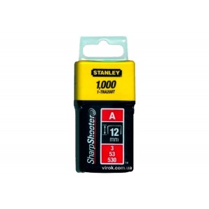 Скоба для степлера STANLEY "Light Duty" тип "А", h= 12 мм, 1000 шт.