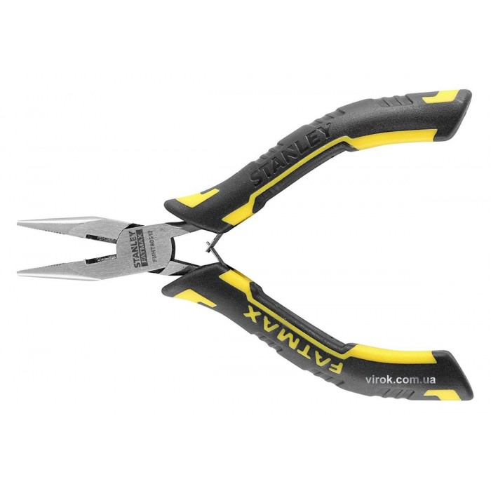 Тонкогубці-міні плоскі, подовжені STANLEY "FatMax" : l= 125 мм