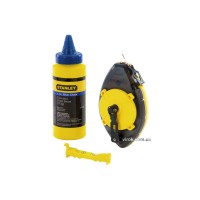Шнур для розмітки STANLEY " PowerWinder ", в комплекті, 30м, крейдяний порошок 45г, Підвісний рівень