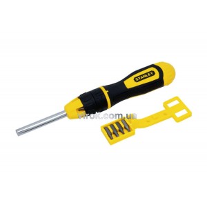 Викрутка реверсивна STANLEY "Multibit" : тріщатка, насадки 10 (Набір/Шт)