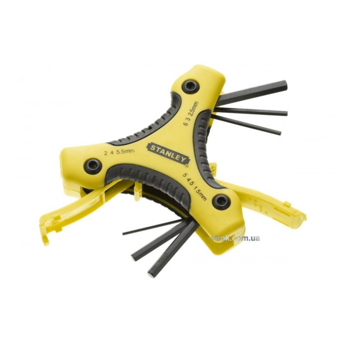 Ключі 6-гранні STANLEY "Triangle" з ручкою. Набір 9 шт.