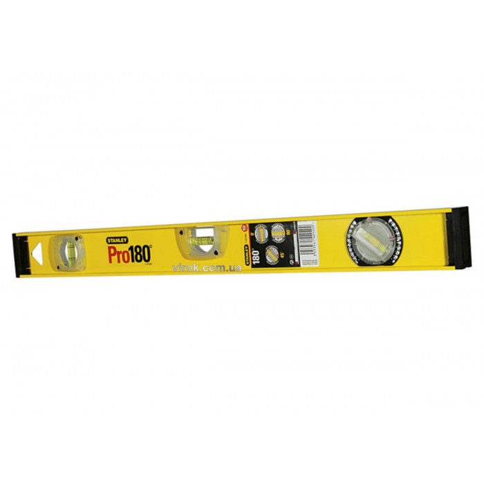 Рівень STANLEY "Pro180" : L= 100 см, 3 капсули- 1 обертова 180* DW