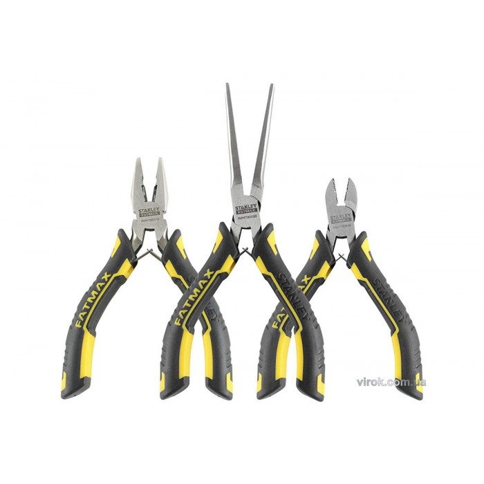 Плоскогубці, шипці, кусачки міні STANLEY "FatMax", набір 3 шт.