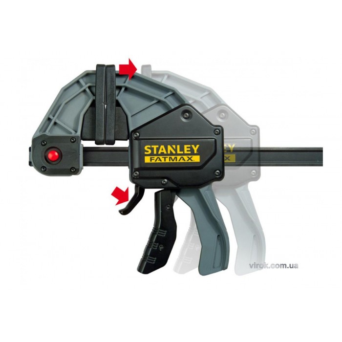 Струбцина самозатискна зі спусковим механізмом Stanley FatMax "XL"  l= 1250 мм, сила стиску- 270 кг