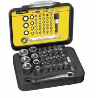 Набір насадок викруткових STANLEY "Expert" : з магнітним тримачем 1/4" і міні-тріщаткою, 39 шт.