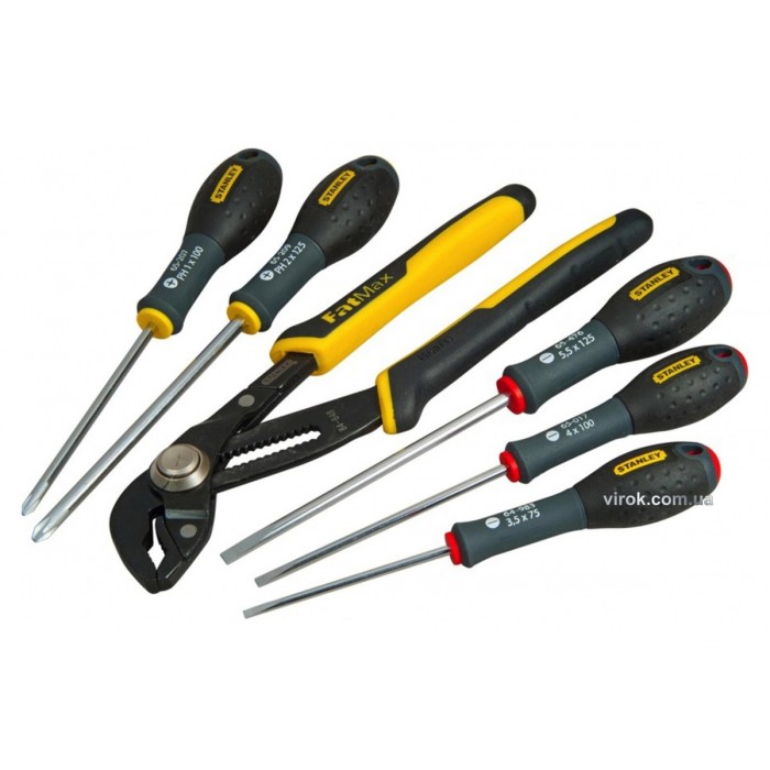 Набір викруток STANLEY "FatMax", 5 шт. і кліщі переставні, L= 254 мм