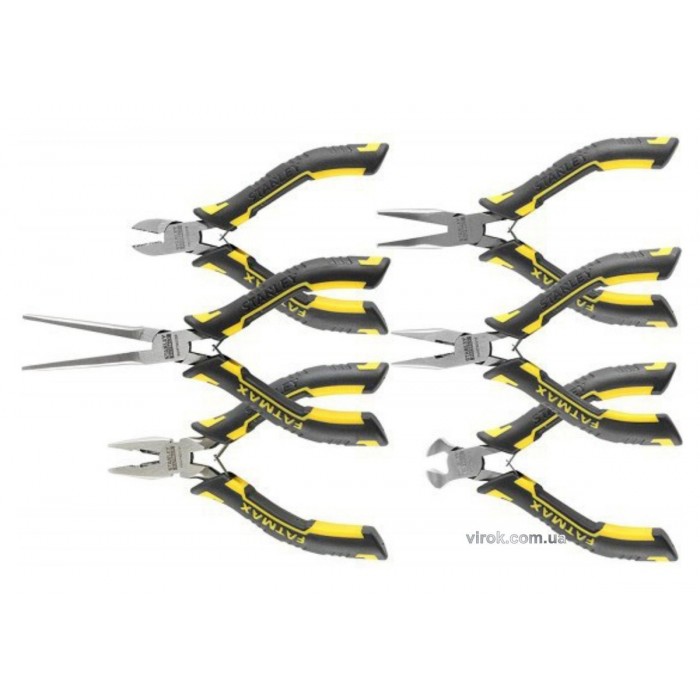 Плоскогубці, шипці, кусачки міні STANLEY "FatMax", набір 6 шт.