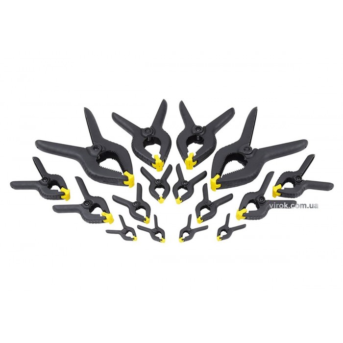 Струбцини ручні "прищіпка" STANLEY 16 шт.