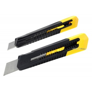 Ножі STANLEY з висувним лезом з відломними сегментами; h= 9 і 18 мм