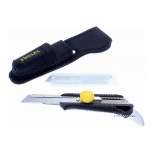 Ніж STANLEY з висувним лезом з відломними сегментами : M= 18 мм, з футляром