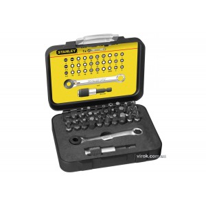 Набір насадок викруткових STANLEY "Expert" з тріщаткою і швидк. магнітним тримачем, 32 шт.