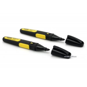 Маркер STANLEY "FatMax" : чорний, перманентний, плоский.