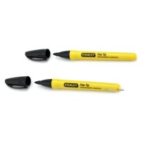 Маркер STANLEY "Fine Tip" : чорний, перманентний, загострений наконечник. 2 (Шт/Уп.)