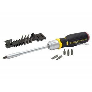 Викрутка реверсивна з тріщаткою STANLEY "FatMax Multibit" і 12 змінними викрутк. вставками