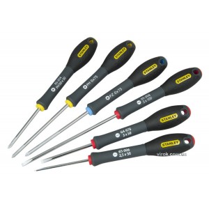 Набір викруток прецизійних STANLEY "FatMax" : SL, PH, PZ,  [6 Шт.]