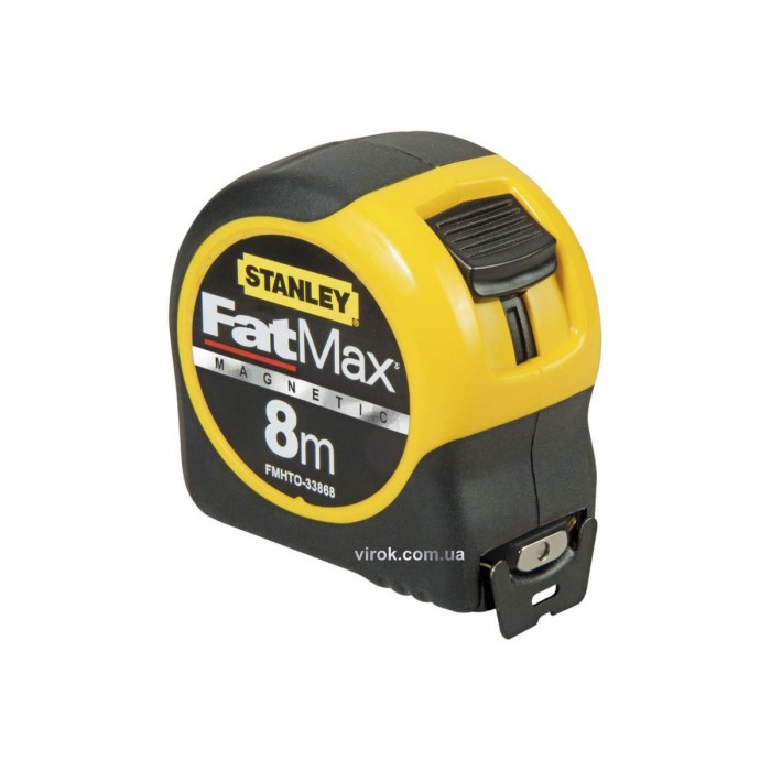 Рулетка STANLEY "FatMax" : L= 8 м x 32 мм. пластиковий ергоном. корпус, магнітний наконечник