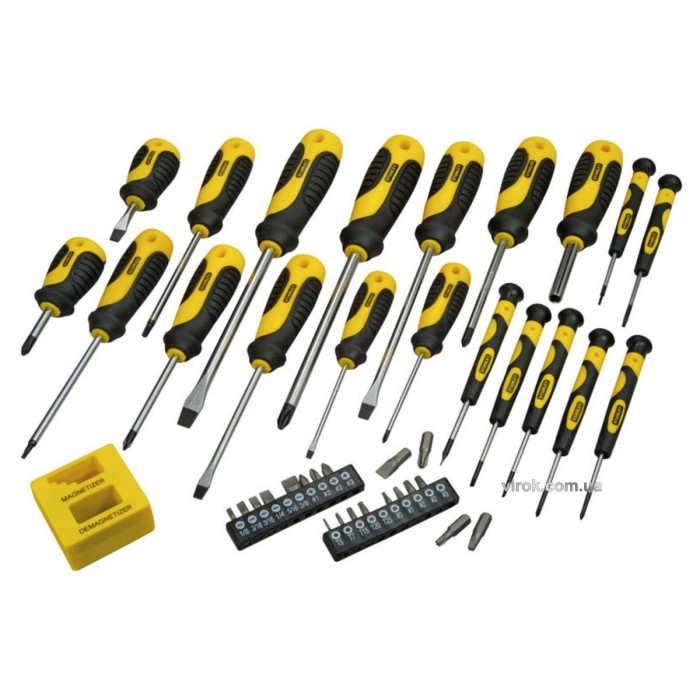 Набір викруток і насадок STANLEY : сумка, магнітезатор, 42 елементів.