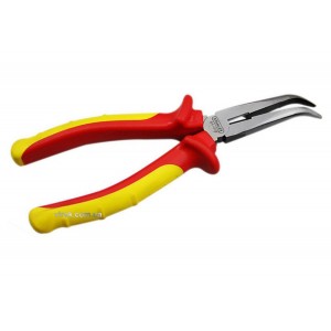 Щипці тонкогубці вигнуті діелектричні ізольовані STANLEY "MaxSteel" : L= 200 мм, корпус VDE DW