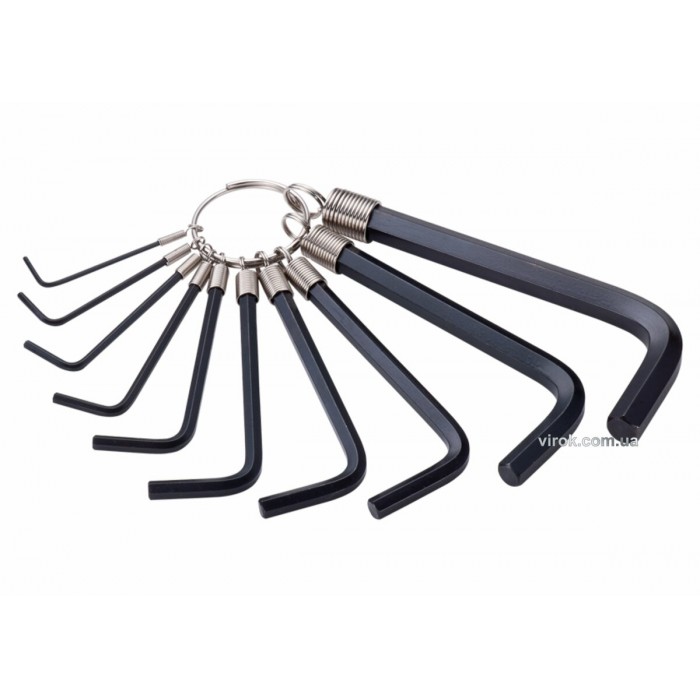 Ключі 6-гранні Г-подібні Stanley з'єднані кільцем, 10 шт, 1,5- 10 мм