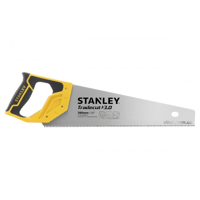 Ножівка по дереву STANLEY "Tradecut" : L= 380 мм, 11 зубів/1"