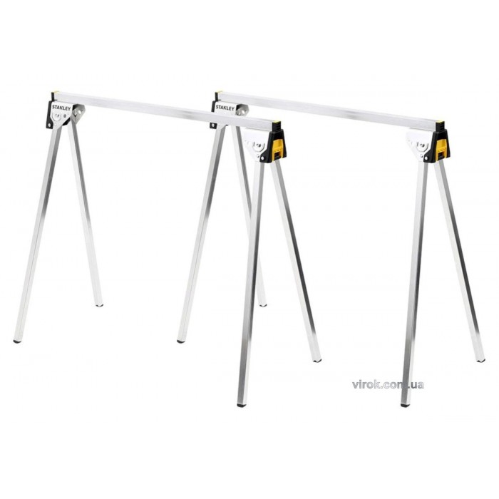 Стійки розкладні STANLEY: робоча висота- 85 см, навантаження- 340 кг, 74 х 42 см, 2 шт