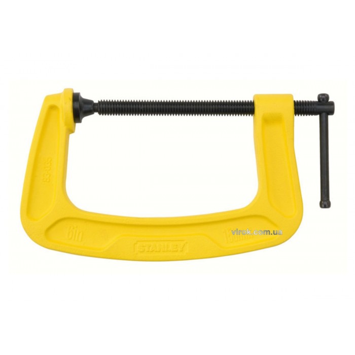 Струбцина С- подібна STANLEY "Maxsteel" : L= 150 мм, зусилля 680 кг .