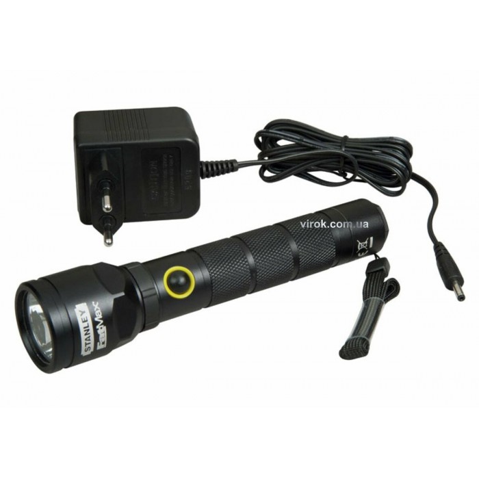 Ліхтар світлодіодний акумуляторний STANLEY"FATMAX ALUMINIUM TORCH RECHARGEABLE" в алюмін. корпусі(DW