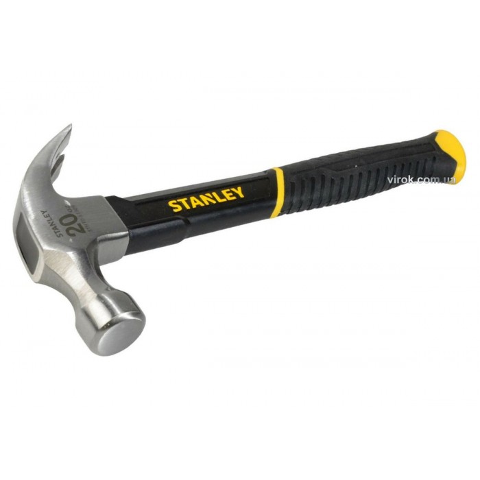 Молоток столярний STANLEY "Fiberglass" : M= 570 г, з скловолоконною ручкою DW