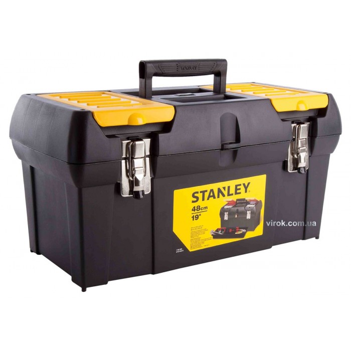 Ящик для інструменту STANLEY series 2000 : 2 органайзери, лоток, металеві замки, M= 492х260х248 мм.