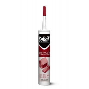 Герметик поліуретановий SELSIL PU 40 (Білий) для дахів / будівництва. П/В/Ф V280 мл [25]