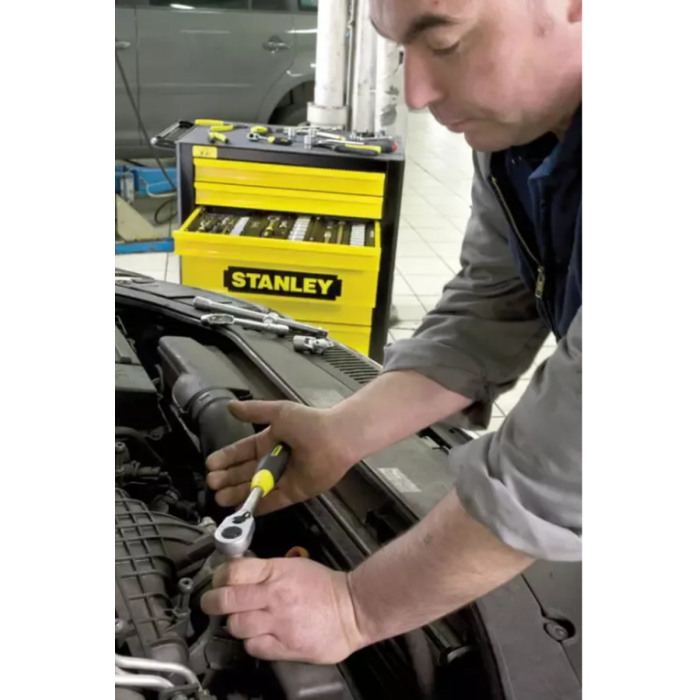 Тріщатка STANLEY : квадрат 1/2", 72 Зубці. крок 5°, швидковстановна.