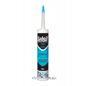 Герметик для душових SELSIL акриловий. Білий (водостійкий) V310 мл. [25]
