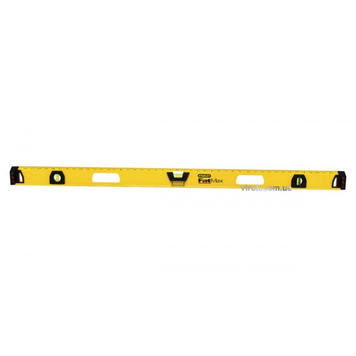 Рівень STANLEY "FatMax I Beam": L= 180 см, 3 капсули, алюмінієвий корпус + олівець, похибка 0,5 мм/м