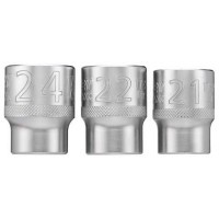 Набір торцевих головок Stanley 1/2" (розмір 21, 22, 24) 3 од