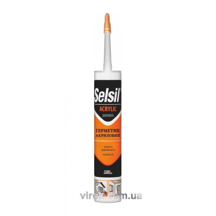 Герметик акриловий SELSIL (Чорний) V310 мл [25]