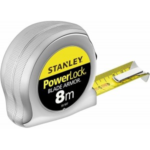Рулетка STANLEY POWERLOCK 8м х 25мм мм армована стрічка. пластикова (0-33-527)