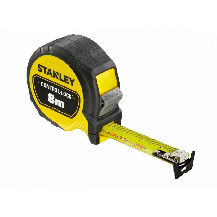 Рулетка STANLEY "CONTROL-LOCK": L= 8 м х 25 мм. з подвійною шкалою