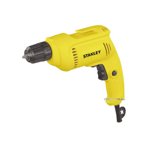 Дриль безударний мережевий STANLEY : P= 550 Вт. 0-2800 об/хв, швидкозатискний патрон Ø≤ 10 мм