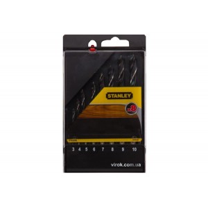 Набір свердл по дереву STANLEY : Ø= 3-10 мм. 8 шт.