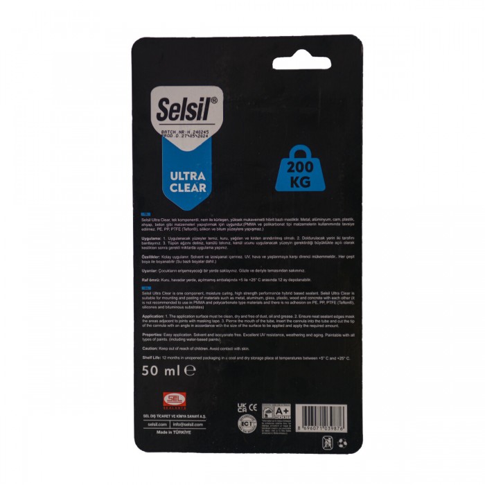 Герметик для душових SELSIL полімерний. прозорий, тюбик V= 50 мл. [12]