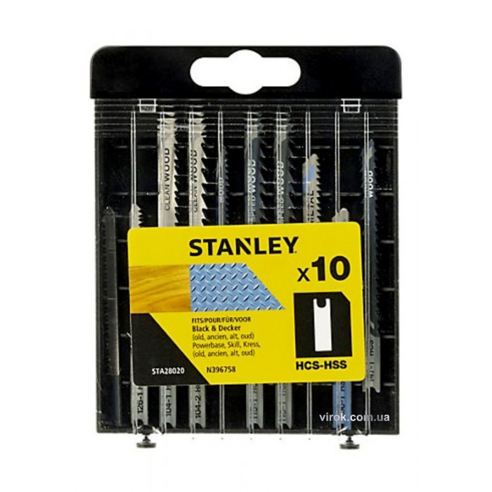 Набір полотен для електролобзика STANLEY , 10шт , хвост U