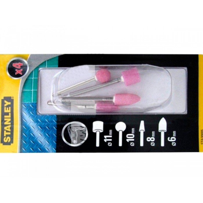 Набір насадок абразивних шіфувальних STANLEY для дриля. 4 Од.