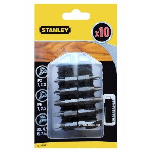 Набір насадок викруткових STANLEY з магнітним тримачем, 10 шт.