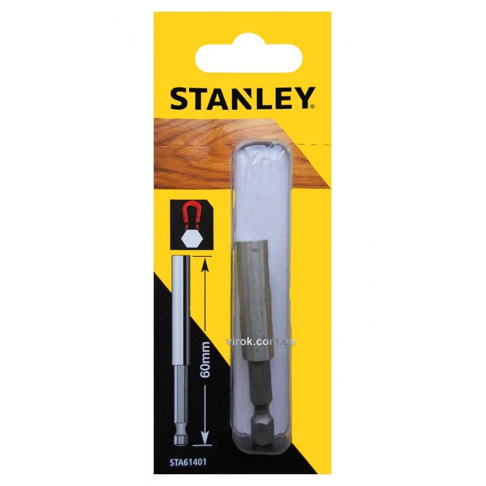 Тримач насадок магнітний STANLEY : HEX 1/4", L= 60 мм